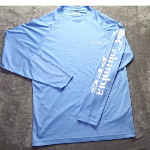 Columbia Other - Columbia‎ PFG Long Sleeve Sun Protection Shirt Men's S/P Blue OMNI SHADE